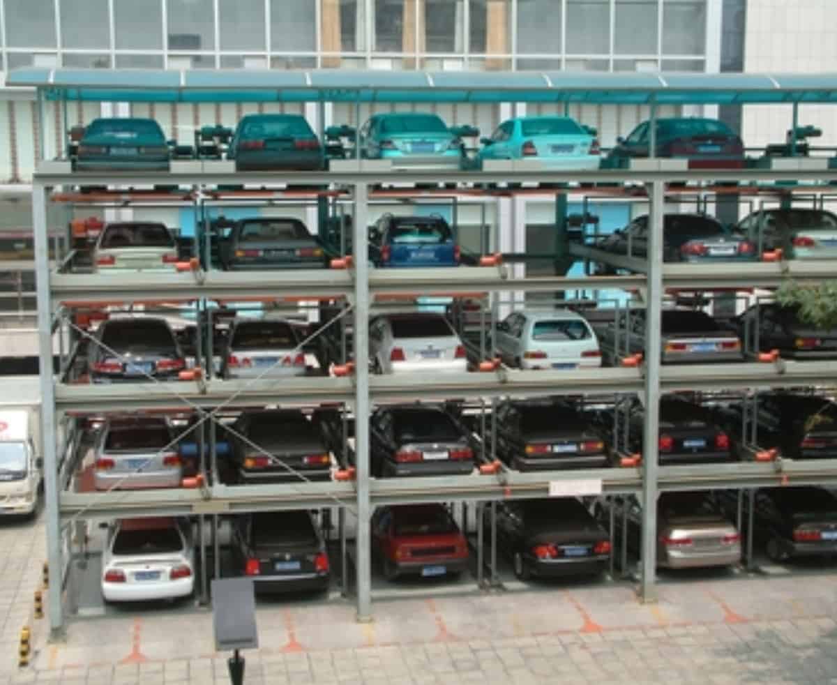 旺蒼立體停車庫五層升降橫移機械停車